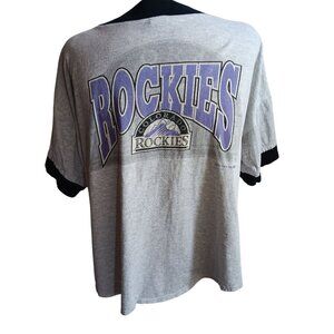 Men's XL Vintage 1993 Jersey T-shirt Colorado Rockies Artex Sportswear USA 90's